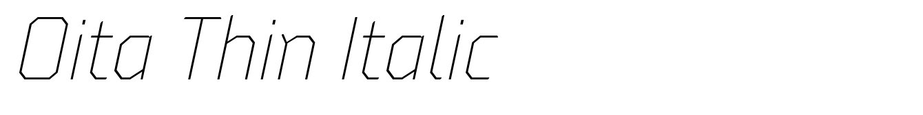 Oita Thin Italic
